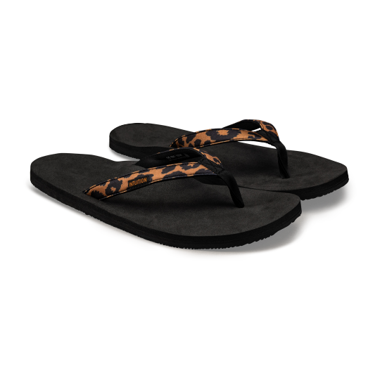 Intuition Sandals: Jungle Cat Flip Flops